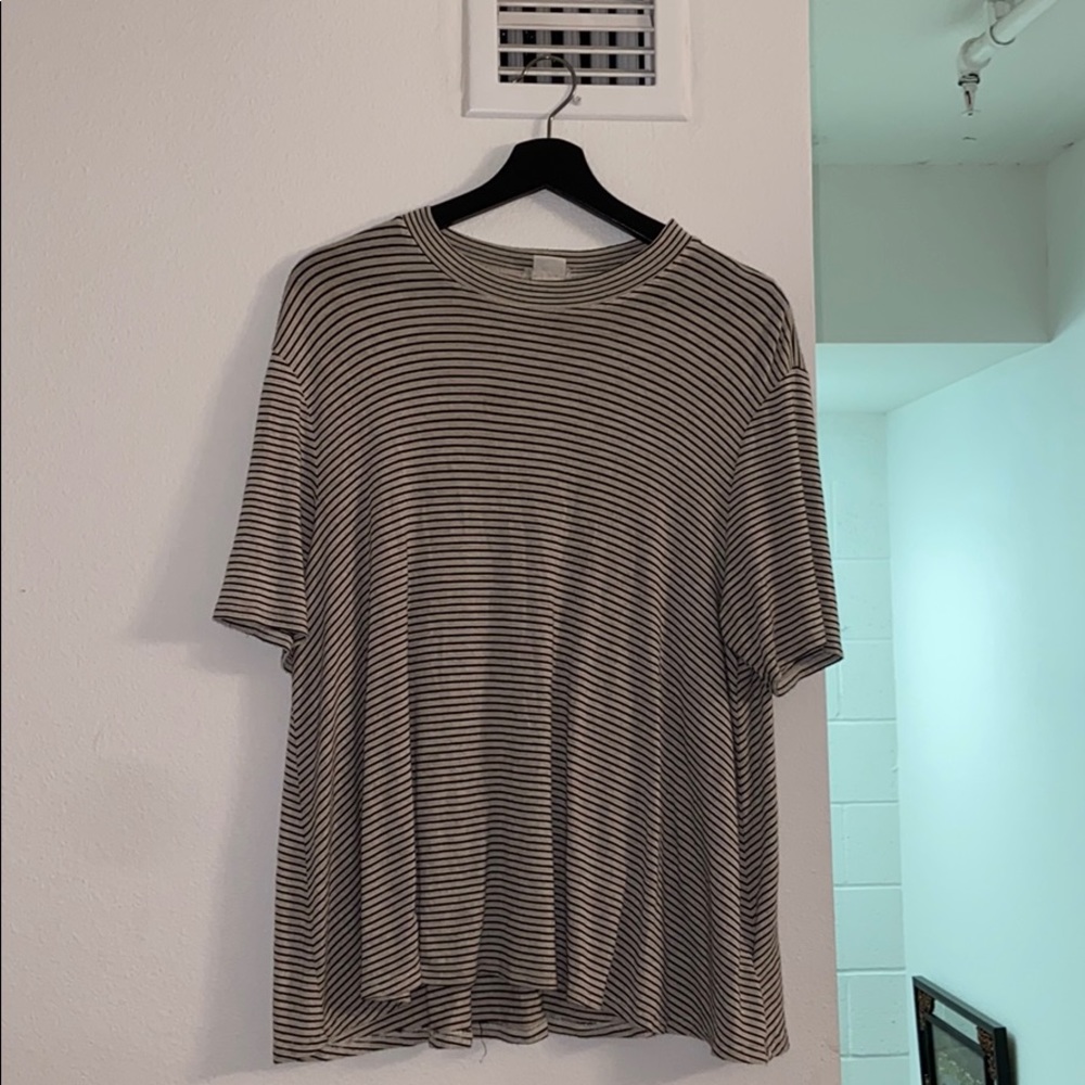 Black and White striped tee